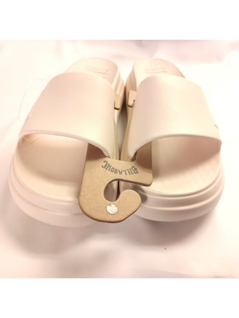 Billabong Platform Slide Sandals Women 10 Cream Cushion Comfort NWT Casual - Picture 4 of 6
